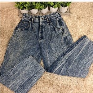 Vintage Lee Skyrider Acid Wash Mom Jeans